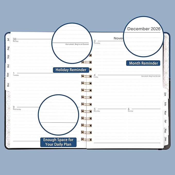 2026-2027 Planner - 2026-2027 Weekly Monthly Planner, July 2026 to June 2027, Academic Planner with Elastic Closure, Inner Pocket, 6.4'' x 8.5''