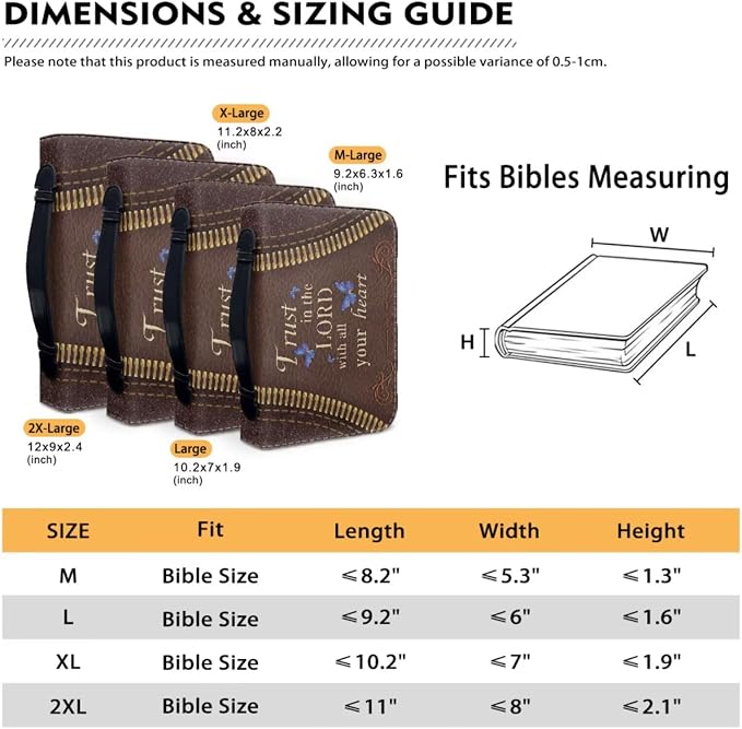 Vintage Sunflower Butterfly Bible Case with Bookmark Waterproof Bible Cover Case for Women Lightweight Bible Bag with Handle Pockets Church Book Bag Brown