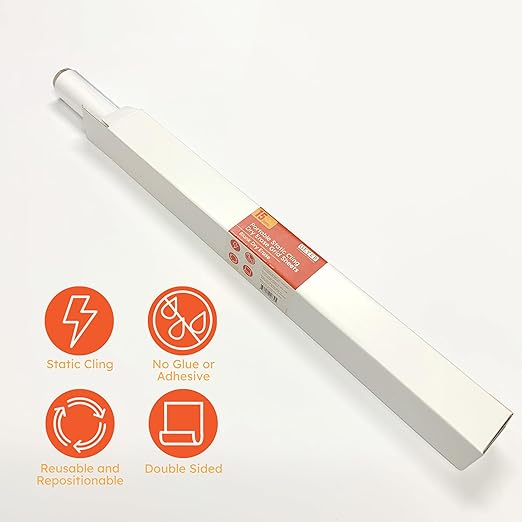 Geyer Instructional Products - 31.5'' x 24'' Portable Static Cling Dry Erase Sheets, Reusable Electrostatic Whiteboard Sheets, Sticks to Any Surface - 25 Pack