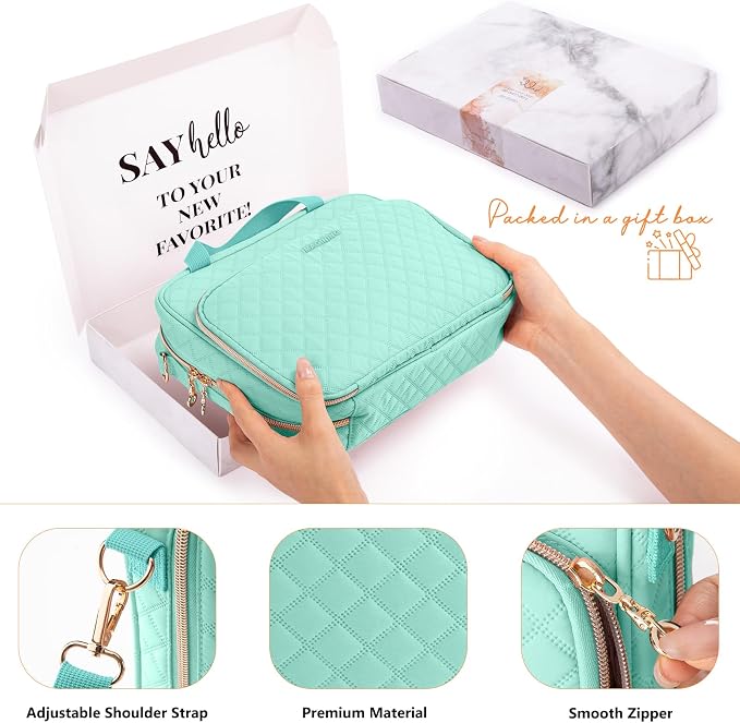 IMAGINING Large Bible Case with Cover for Women - Carrying Case with Shoulder Strap - Bag Packed in Gift Box - Carrier with Pockets for Study Suppliers - Gift for Girls
