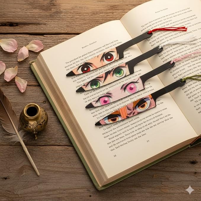 Cartoon Anime Tanjiro Acrylic Bookmark,Cute Demon Character Charm Bookmarker,Perfect for Book Lovers Students Manga Fans Christmas Gift (Demon Tanjiro)