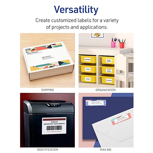 Avery Matte White Rectangle Labels, 1" x 2-5/8" Labels, 1,200 Total, Laser/Inket Printable, Great for Addressing, Product Merchandising, Food & Beverage, and More