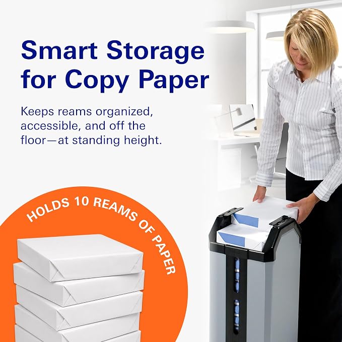 Find It Paper Ream Dispenser - 16 x 30.5 x 15.5 Inch - Copy Paper Storage Rack Holder and Organizer - Storage for Office and Studio - School Supplies - Gray