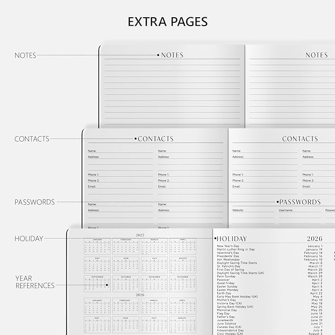 Monthly Planner 2026-2027, Jotsome 18 Months Calendar Planner from July 2026 to December 2027, 8.5"x11", Stitched Binding, Soft Cover, Large Monthly Personal Planner for School Plan, Study and Schedule, Black