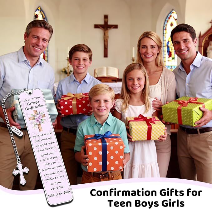 2026 Catholic Confirmation Gifts for Teenage Girl Bookmark - Girls Christian Confirmation Gifts for Teen Girls Religious School Supplies Party Favors for Guests Catholic Easter Basket Stuffers