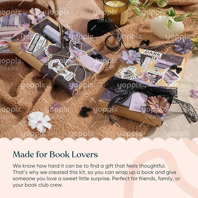 YOPPIX 6 Set Blind Date with Book Gift Bulk, About Dark Romance Theme Blind Book Date Gifts for Book Lover Readers Bookish Librarian Booklovers Club (NO Books Including)