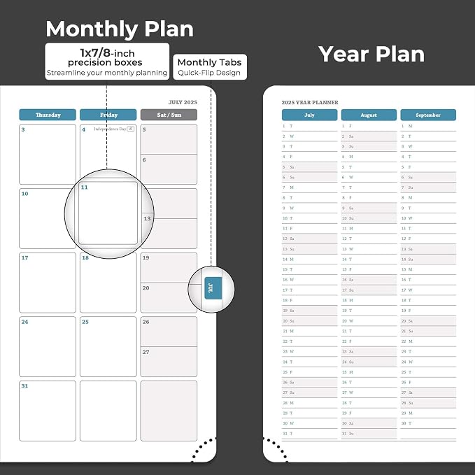 Planner 2026 Daily Weekly and Monthly,6.5"x3.75",12 Months Spiral Bound Calendar Agenda with Self-adhesive Pen Holder,2026 Appointment Book with Vegan Leather Soft Cover,Black
