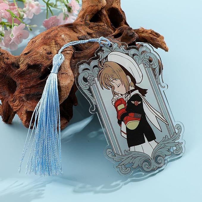 Anime Magic Cards Captor Sakura Bookmarks Set - Sweet Cartoon Cute Book Marks for Reading Women Men Anime Fans, Book Accessories Collection Decor Hangings Gifts (Acrylic Style 2)
