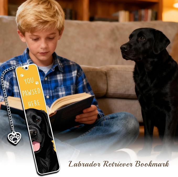Black Lab Gifts for Women Men, Labrador Retriever Gifts Bookmark, Fathers Day Dog Dag Gift for Men, Gift for Labrador Dog Lovers Owners, Reading Accessories for Book Lover Nerd Kids Adults Readers