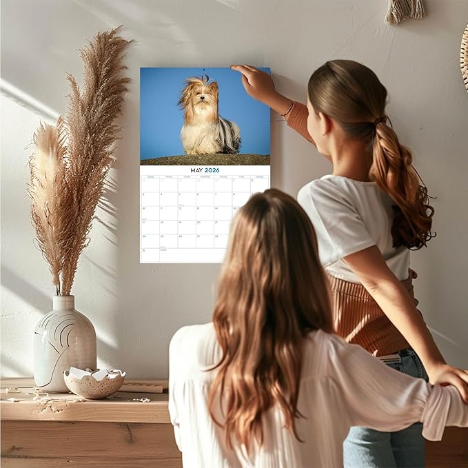 2025 2026 Yorkshire Terrier Calendar - Dog Breed Monthly Wall Calendar - 12" x 18" Open - Thick No-Bleed Paper - Giftable - Academic Teacher's Planner Calendar Organizing & Planning - Made in USA