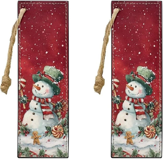 Bookmarks for Adults Personalized Bookmark Christmas Snowman Scarf Bookmark for Book Lovers Bookmarks for Reading Lovers