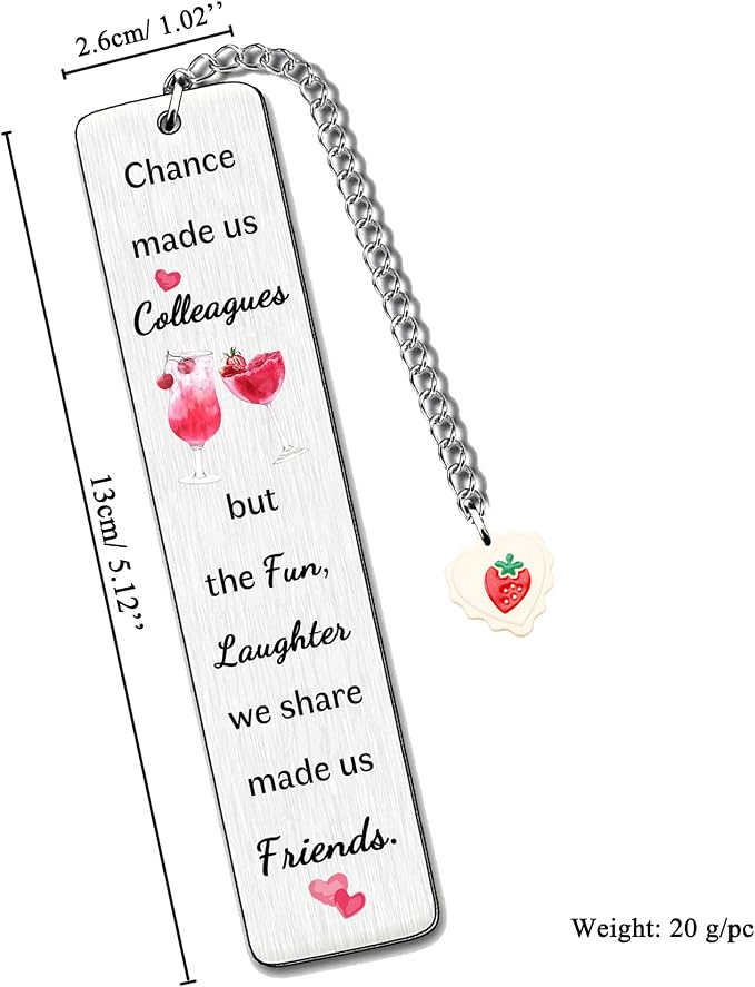 Colleague Woman Bookmarks Good Friendship Appreciate Gift Women Friends Dimission Accompany Keepsake Birthday Gift Christmas Long Distance Thanksgiving Present Book Accessory Chance Made Us Colleagues
