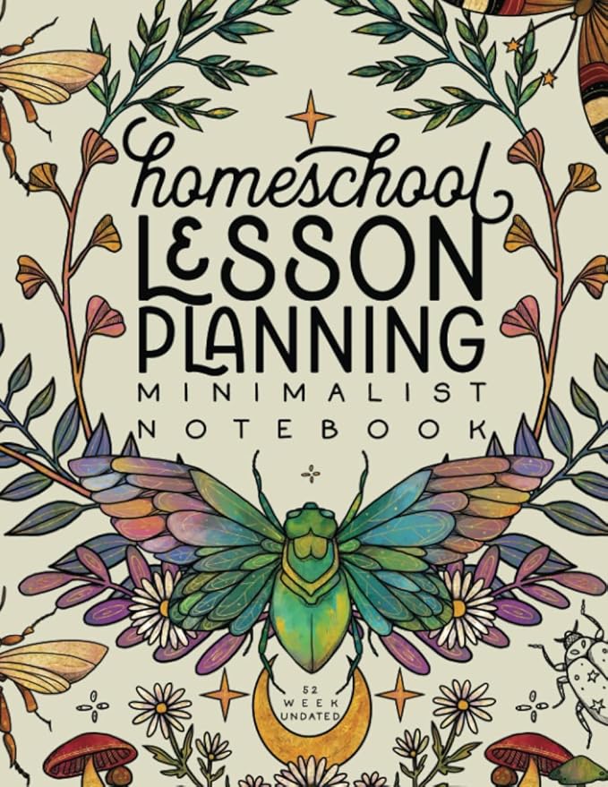 Homeschool Lesson Planning Minimalist Notebook (Nature Series): 12 Month, 52 Week Undated Planner by schoolnest