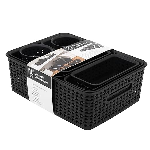 Advantus Thinkspace Plastic Weave Bins Plastic Bins