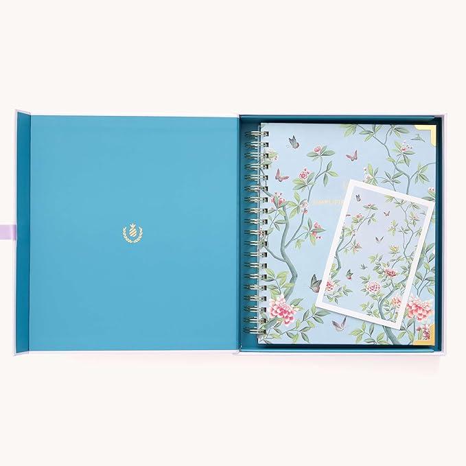 Simplified 2026 12-Month Spiral Weekly Planner — Faraway Land — January 2026 - December 2026, Calendar Year Organizer with Stickers, Pockets, and Keepsake Box