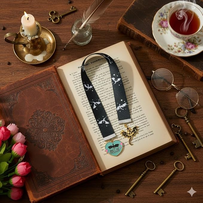 Fantasy Fourth Wing Dragon Bookmark, Sword Dragons Metal Charms Book Mark, Set of 4,Book Accessory for Bookworms, Gift for Reading for Book Lovers (Weaving Dragon)