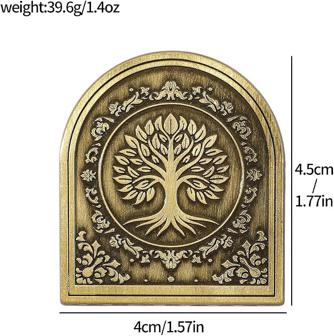 Vintage Fantasy Metal Bookmark Clip, Tree of Life/Rose/Flying Dragon Journal Clip,Traveler's Notebook Accessories, an Ideal Gift for Book Lovers and journaling Enthusiasts (Tree of Life)