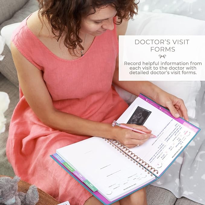 Clever Fox Pregnancy Journal & Memory Book - Pregnancy Planner & Notebook for Expecting Moms – Baby Keepsake, First Time Moms Gift (Aquamarine, 9" x 10.5")
