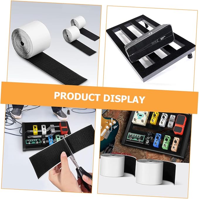 2rolls Hook and Pedal Mounting Tape for Guitar Pedal Board Professional Grade Adhesive Strips for Securely Fixing Easy to Use Suitable for Beginners and Professionals
