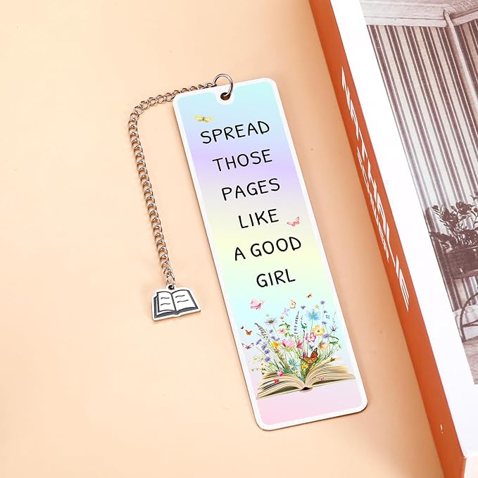 Gifts for Book Lovers Women, Funny Book Mark for Reading Women, Spread Those Page Bookmark, Book Lover Nerd Bookish Office Christmas Gifts, Book Themed Book Club Gift Ideas for Women