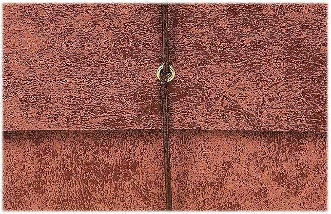 Staples Heavy‑Duty Expanding File, A–Z Index, Letter Size, Durable Brown Redrope with Flap Closure