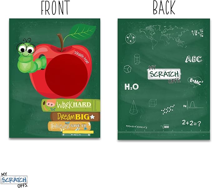 My Scratch Offs - Scratch-Off Card Prizes for Kids, Teacher Supplies for The Classroom - Apple Bookworm