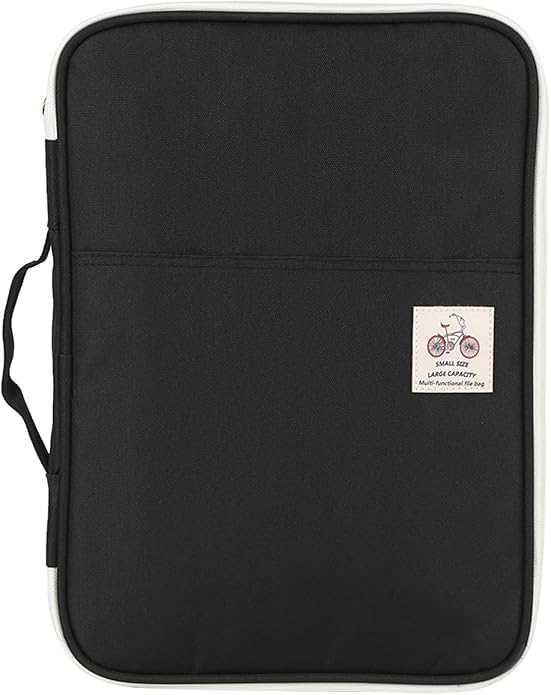A4 Document Bag File Folder, Multifunctional A4 Document Bags Portfolio Organizer Waterproof Travel Pouch Zippered Case
