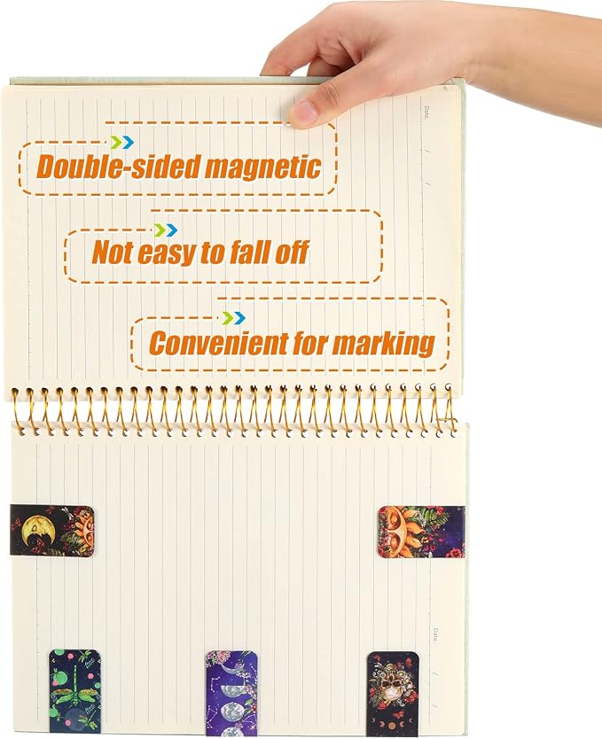 30 Pcs Magnetic Bookmarks,Tarot Magnetic Bookmarks for Book Lovers Women Men, Gifts for Reading Lovers, Magnet Bookmark Clips for Teachers Students,Back to School Supplies
