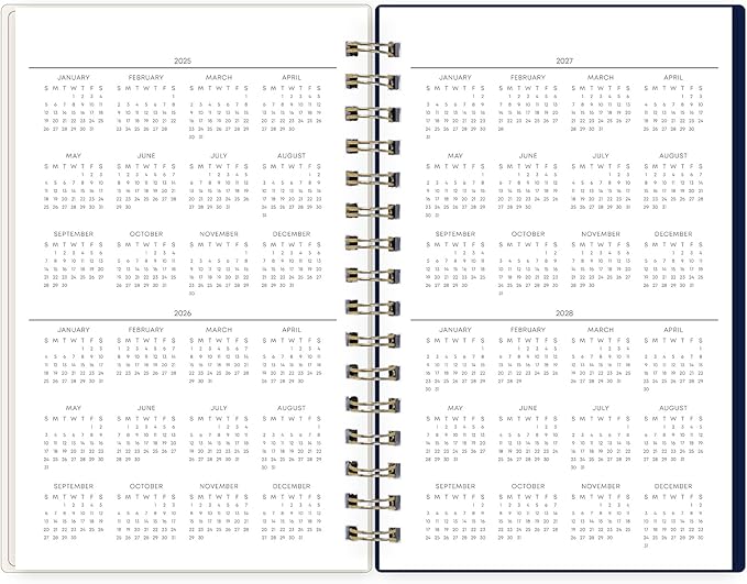 Blue Sky Perpetual Planner, Undated Planning Calendar, Daily Layout, 5" x 8", Open Ended Dating, Flexible Cover, Durable Twin Wire Binding, For Office and School, Tana