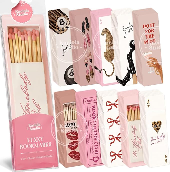 KACIOLA STUDIO 100PCS Bookmarks for Women, Sassy Theme Paper Bookmarks Bulk 6" x 2" Cute Book Marks for Reading Booklovers Students Schools Gifts (Sassy)