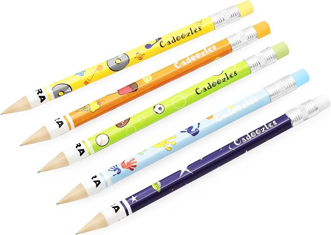Zebra Cadoozle Mini Mechanical Pencil - 0.7mm Lead - 1 of Each Barrel - Pack of 5