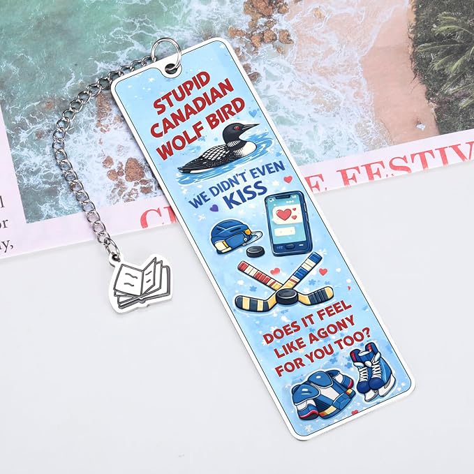 Heated Rivalry Bookmark, Hockey Rivals Trope Bookish Gifts for Women, Book Trope Bookmark, Book Lover Gifts for Women Men Girls Boys Books Merch for Readers Fans Bookworm Nerd Birthday Graduation Gift
