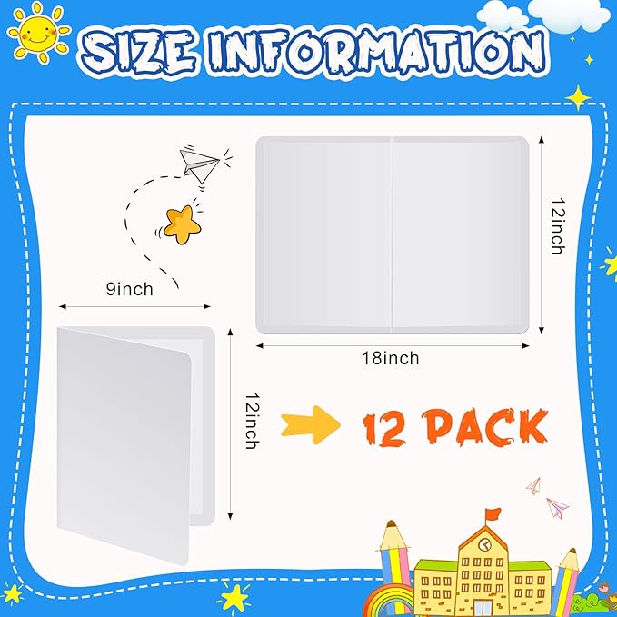 Motipuns 12 Pcs Folding Magnetic Dry Erase Activity Boards Foldable Magnetic Board Dry Erase Learning Project Scrum Folding Whiteboard for Students School Classroom