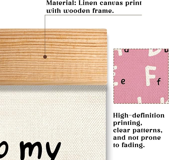 Alphabet and Numbers Educational Chart Set of 2 for Classroom Decor,Colorful Educational Poster for Toddlers 1-3,Toddler Learning Poster for Ages 3-5 for Nursery Playroom,Classroom Must Haves 14x18.5Inch(Pink)
