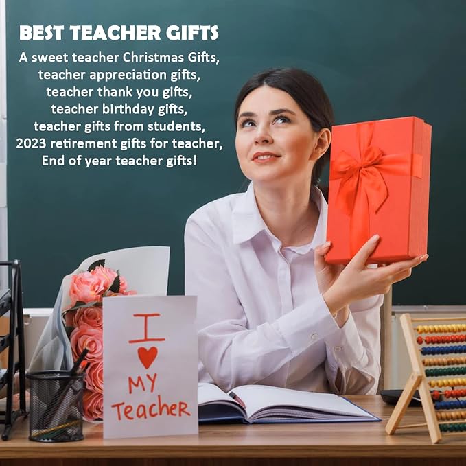 Teacher Gifts for Women Men, Teacher Graduation Gifts - Best Teacher Ever Thank You Appreciation Metal Bookmark Birthday Christmas Retirement Teacher Gifts from Students