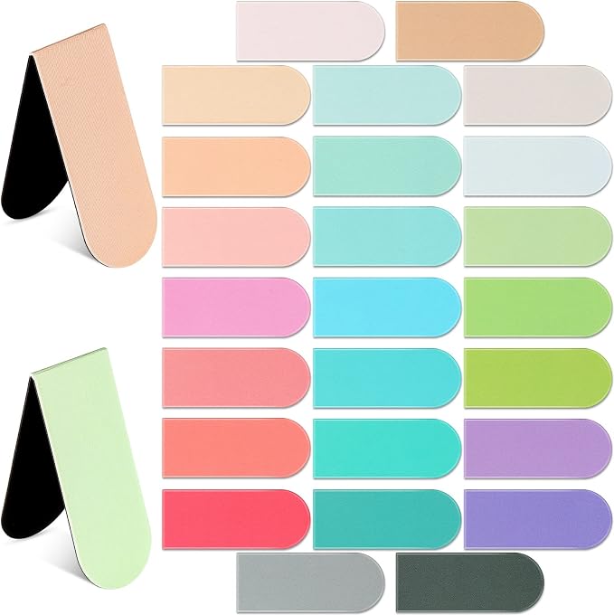 Yeaqee 130 Pcs 130 Pcs Magnetic Bookmarks Bulk Cute Book Marker Clip Planner Bookmark Clip Magnetic Page Markers Reading Accessories for Lovers Women Men Teachers Students
