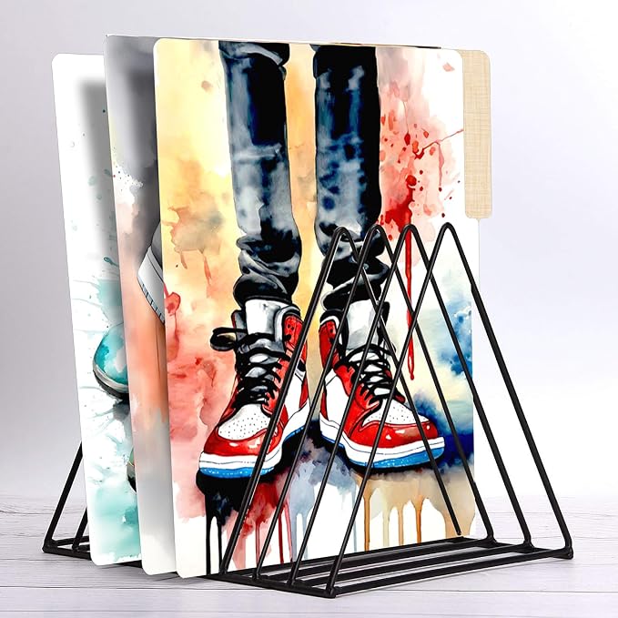 PARTH IMPEX 12 Pack Decorative File Folders, 1/3 Cut Tab with Assorted Positions, Letter Size Paper Holders (9.37” x 11.75”) Matte Finish Laminated for Office School Work Boys Girls - Sneaker Design