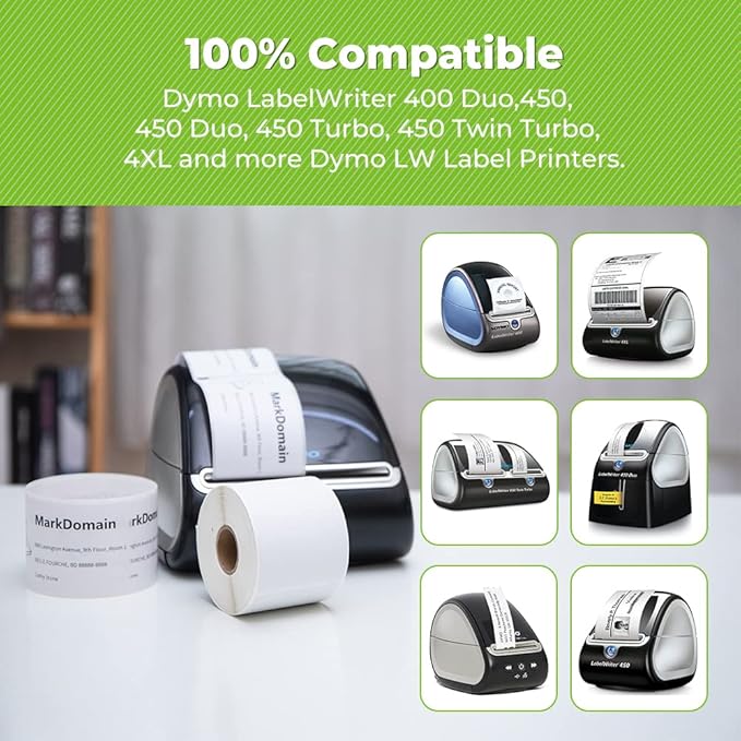 20 Rolls Replacement for Dymo 30256 Standard Large Shipping Labels 59 mm x 102 mm (2-5/16" x 4") 300/Roll for Label Writer LW 400 450 Duo Twin Turbo 4XL Printer