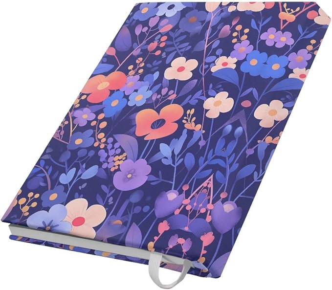 Dreaweet Watercolor Floral Print Book Cover Book Sleeve for Paperback Book Protector Case Stretchable Hardcover Covers Sleeve for Book Lovers,Washable