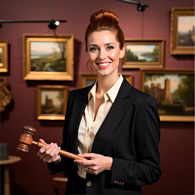 Brown Handmade Wooden Gavel, Auction Gavels, Vintage Judge Gavel, Props and Clothing Accessories,Desk Accessories and Workspace Organizers