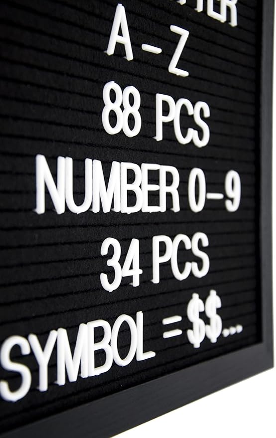 Felt Letter Board Letters Set, 306pcs 1inch Wider Letters Only（No Board）