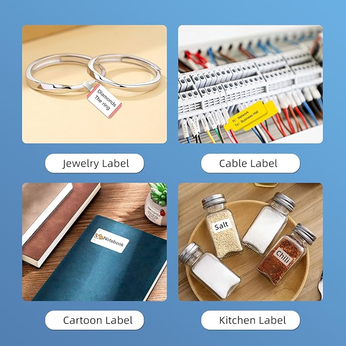 PUQU 30x15mm Direct Thermal Sticker Labels, 1800 Labels, 3 Rolls, Compatible with AQ/Q1 Series, All-Purpose, Office Labeling