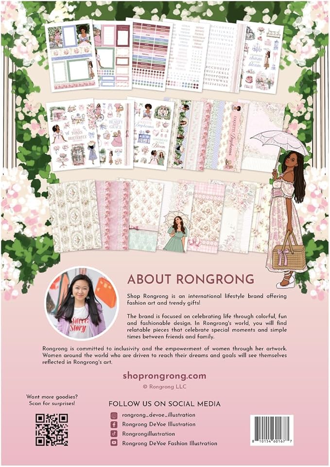 Coquette Dreams Monthly Planning Kit Bundle – Romantic Planner Kit with Functional & Decorative Pages, Vellum, Scrapbooking Papers, PET Tape 3.0 & Pen for Journaling & Feminine Planning