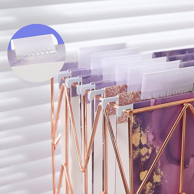18 piece Letter Size Folder with 1/5 Adjustable Cutting Label, ， 9.5x11 inches, Suitable for Offices, Homes, and Schools, with a Large Purple Pattern
