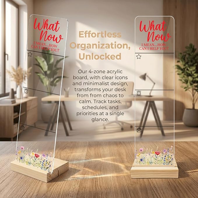 Sticky Note Holder Acrylic Monitor Memo Board Desk Organizers and Accessories Desk Decor Post It Note Holder with 200Pcs Sticky Notes Funny Sarcastic Office Desk Sign