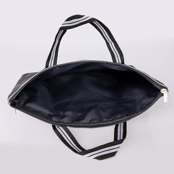 Portable Business Briefcase Zipper Bag Waterproof Durable A4 File Folder Bag Lightweight Carrying Case Handbag File Storage Organizer Holder for Office Meetings Travel
