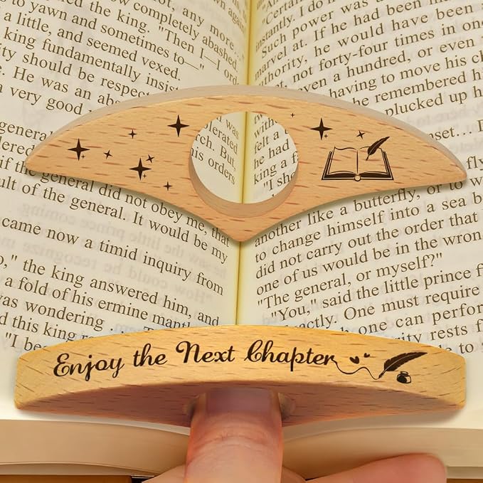 Quimoy Book Page Holder for Reading,Thumb Books Page Holder, Books Reading Accessories Gifts for Book Lovers Teachers Students Friends