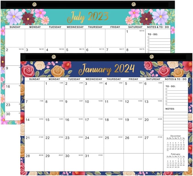 Calendar 2023 2024 Do List Daily Wall Planner to Schedule Annual Planner ly Weekly ly Agenda Organizer for Home Office
