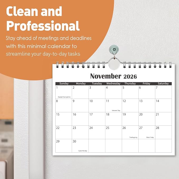2026 Mini Calendar, 2026-2027 Small Calendar Runs from July 2026 until December 2027, 6.4''x8.5'', Small Wall Calendar for Desk, Kitchen, RVs, Bulletin Board or Fridge