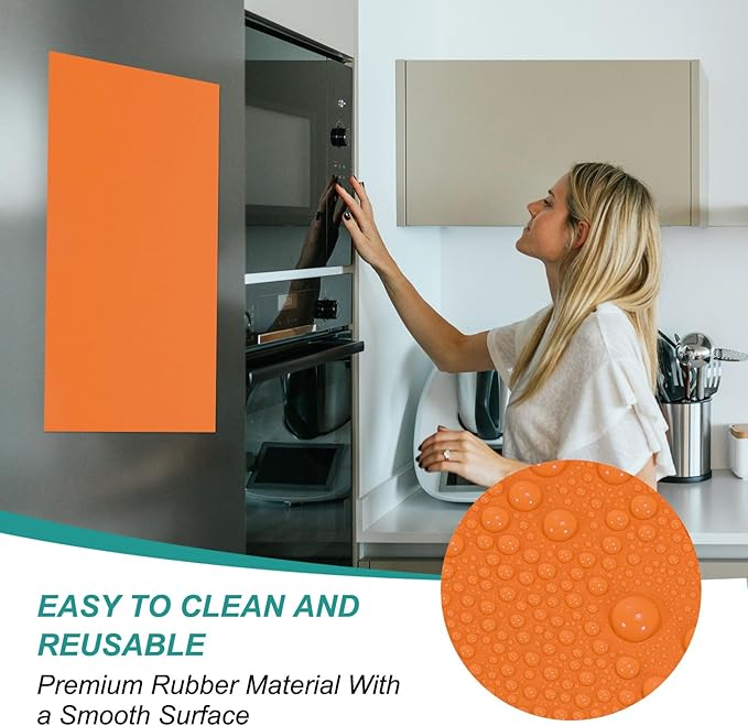 PATIKIL Magnetic Dry Erase Board Sheet for Fridge, 3 Pcs 12 x 8 Inch Erasable Refrigerator Whiteboard for Kitchen for Home Kitchen Organizer Planner Office Storage, Orange (1mm)